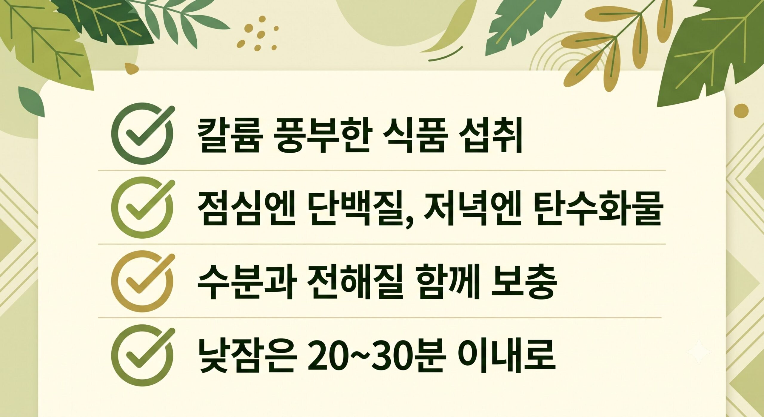 여름철 무기력증 관리법 체크리스트