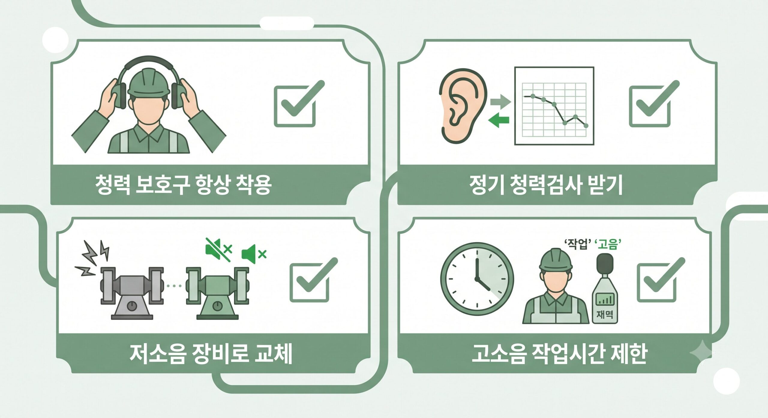 소음성 난청 예방을 위한 청력 보호 체크리스트