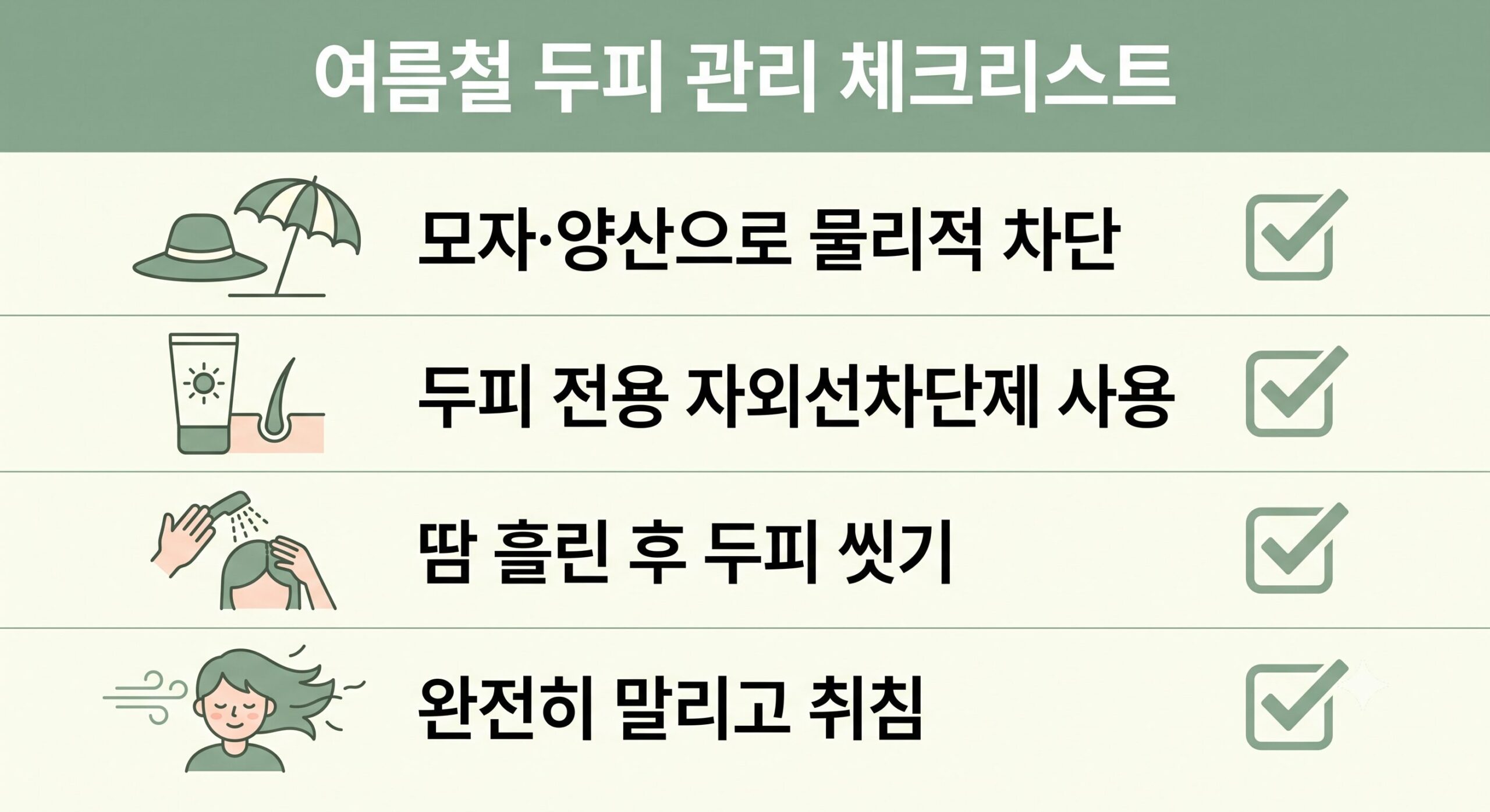 여름철 두피 관리 체크리스트