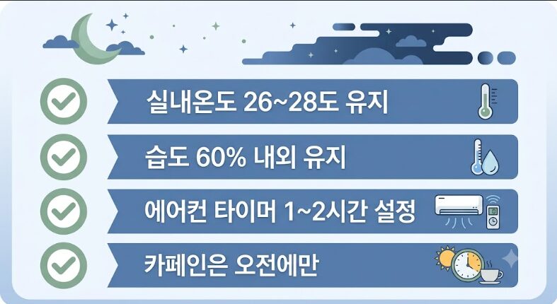 열대야 불면증 극복방법